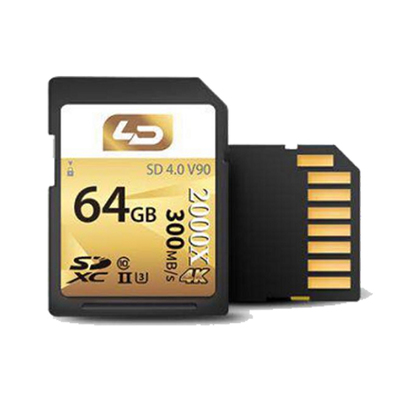 美国LD SD v90内存卡64G高速数码单反存储卡128g SDHC 300MB/S